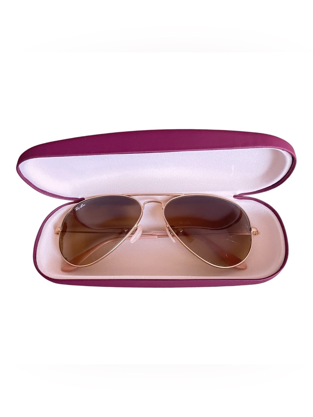 Ray-Ban RB 3025 Men's Women's Matte Gold Aviator Gradient Metal Sunglasses